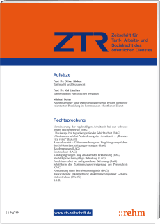 ZTR – Zeitschrift für Tarifrecht 
