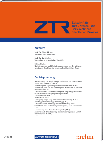 ZTR – Zeitschrift für Tarifrecht