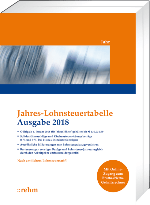 Jahres Lohnsteuertabelle 2018 Tabelle Lohnsteuer Helfer Und