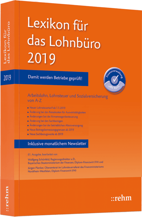 Lexikon Für Das Lohnbüro 2019 Softcover Lohnsteuerrecht Rehm