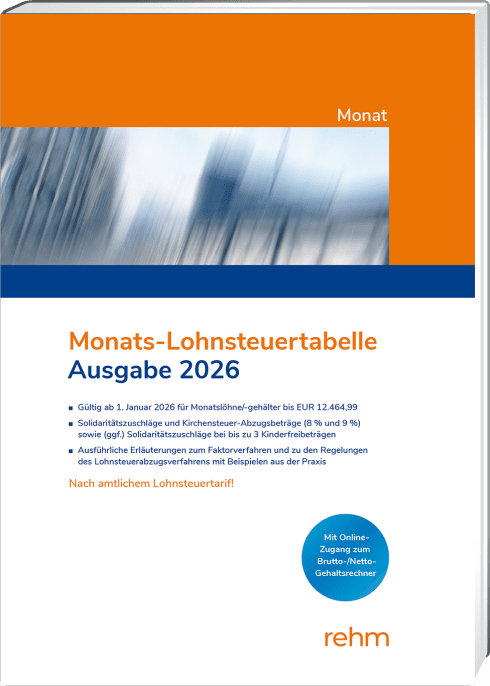Monats-Lohnsteuertabelle 2026 