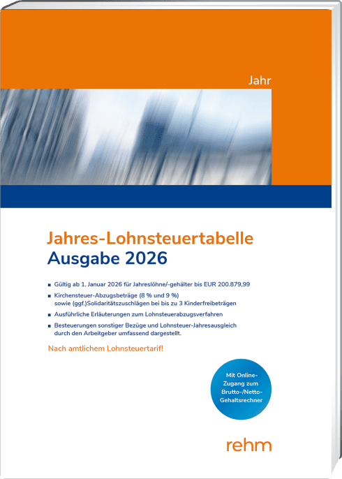 Jahres-Lohnsteuertabelle 2026 
